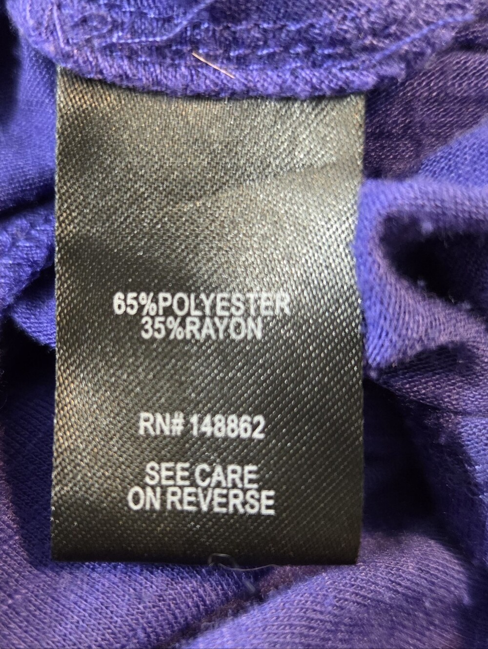 Torrid Purple Faux Wrap V-Neck Short Sleeve Stretch Blouse Size 4 ~ Pre-Owned - Picture 10 of 13